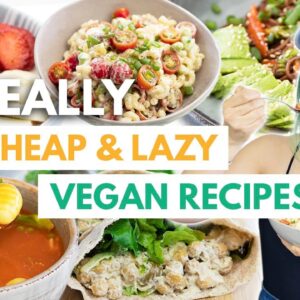 5 REALLY LAZY Vegan "Recipes" For ONE! High Protein & Cheap, too~