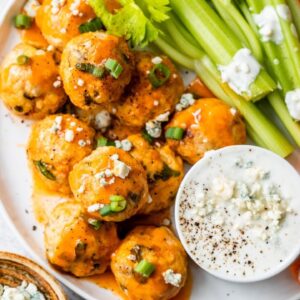 BUFFALO CHICKEN MEATBALLS | slow cooker chicken recipe