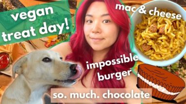 What I Ate in a Day | Vegan TREAT DAY & TASTE TEST