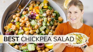 MEDITERRANEAN CHICKPEA SALAD | easy, healthy recipe