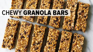 HEALTHY GRANOLA BARS | chewy chocolate chip granola bars + gluten-free!