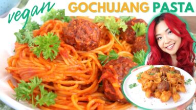 Vegan Gochujang Pasta | 10 Minute Recipe (My New Favourite Go To!)