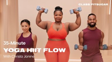 35-Minute HIIT Flow Yoga With Christa Janine | POPSUGAR FITNESS