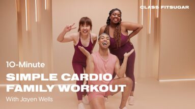 10-Minute Thanksgiving Family Cardio Workout With Jayen Wells | POPSUGAR FITNESS