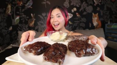 BLACK BEAN NOODLES (jjajangmyeon) WRAPPED IN RICE PAPER (how to make & MUKBANG)