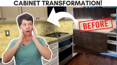 Dark Brown Kitchen Cabinets Painted White (+ Tips When Using Professional Painters)