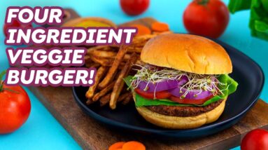 The BEST Vegan Veggie Burgers (with 4 Ingredients!)