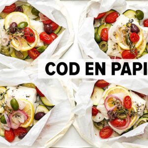 MEDITERRANEAN FISH RECIPE | cod en papillote (cod in parchment paper) - so easy!