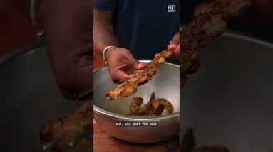 Grilled lettuce #recipe with spicy shrimp! #cooking #shorts #springtime