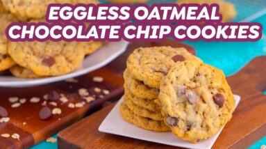 Eggless Oatmeal Chocolate Chip Cookies