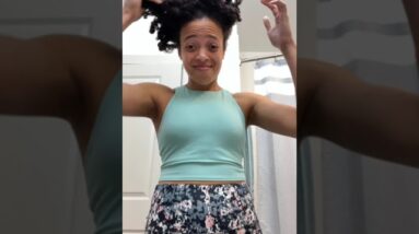 Tasha's workout video prep routine! So many important steps. 😅 #workoutvideo