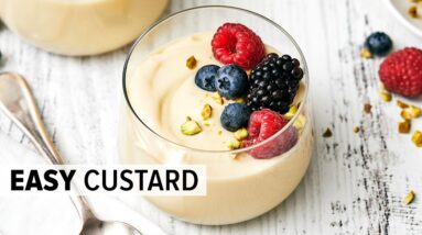 Homemade VANILLA CUSTARD is super easy to make!