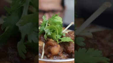 Beef Chole and Bacon Bhatura