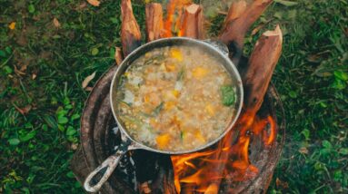 Campfire ASMR Cooking On Jamaican Mountain | 🇯🇲 Episode 7