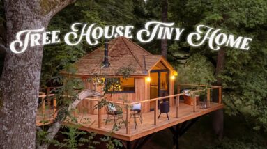 I move into a TINY HOME off-grid treehouse!